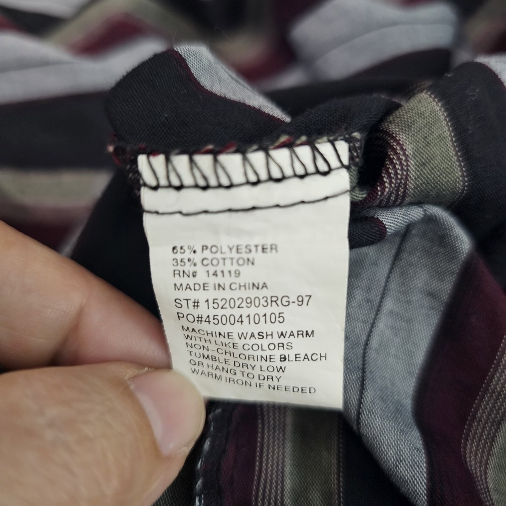 ELY Cattleman‎ Mens X XL 2XL Striped Pearl Snap Long Sleeve Shirt - Picture 5 of 7